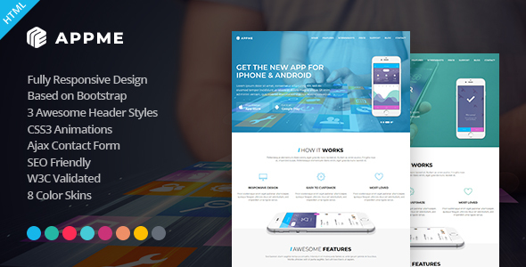 AppMe - App Landing Page Template