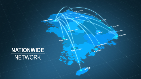 South Korea Map Network