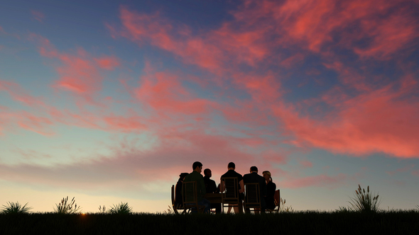 Businesspeople Working In the Office Outdoors