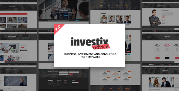 Investix - Business and Finance PSD Template
