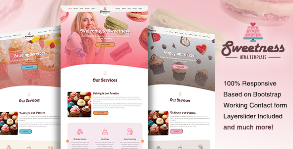 Sweetness - One Page HTML Template