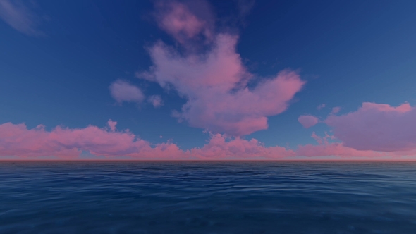 Tropical Blue Ocean with Clouds alt