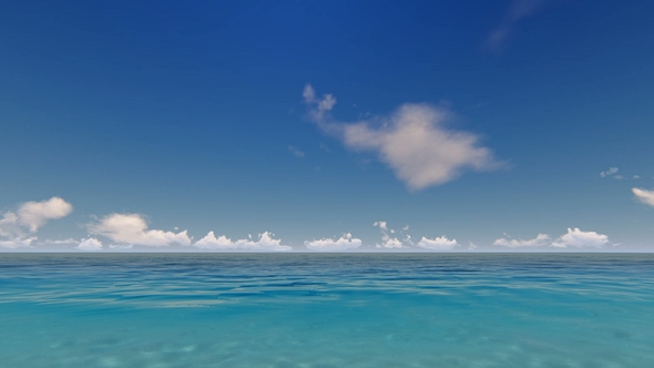 Tropical Blue Ocean with Clouds alt