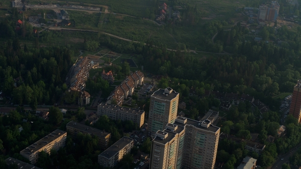 Aerial View From Descending Airplane