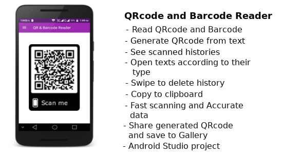 Barcode and QRcode Reader - Create easy QRcode