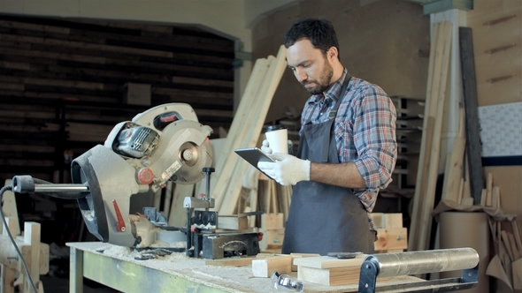 Man with Protection Gloves