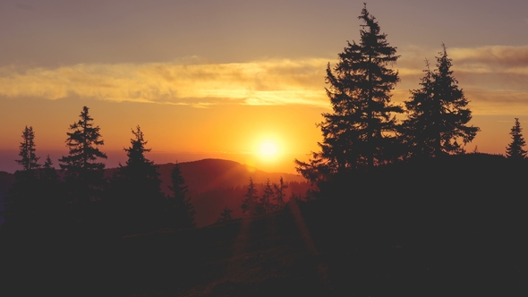 Sunrise Near Mount Petros Ukraine