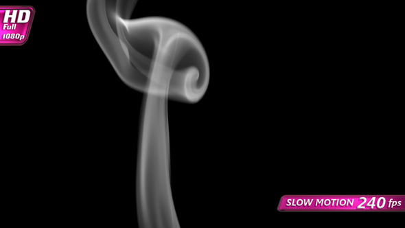 White Curls of Smoke on Black alt