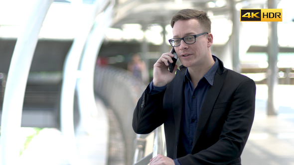 Young Man On The Phone