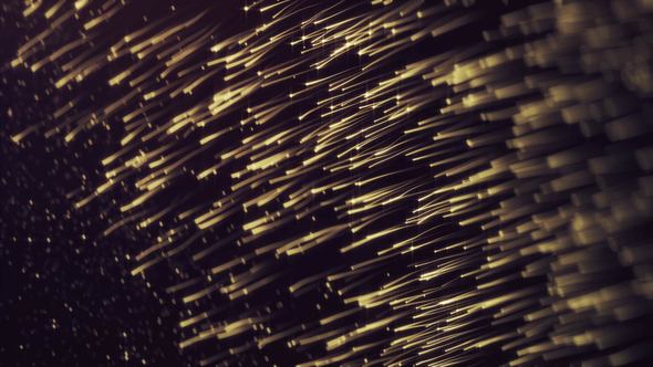 Anamorphic Falling Boke Streaks Gold
