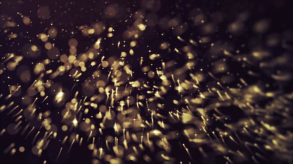 Gold Glitter Flares Particles