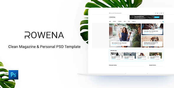 Rowena - Minimal Magazine PSD Template