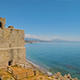 Aerial View of Mediterranean Coast with Historic Fortress - VideoHive Item for Sale