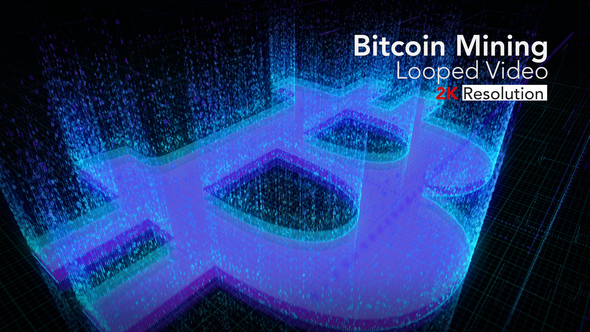 Bitcoin Mining 2K Looped Background