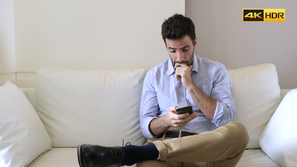 Man Stressed With Phone