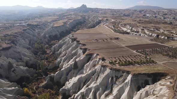 Cappadocia Landscape Aerial View. Turkey. Goreme National Park