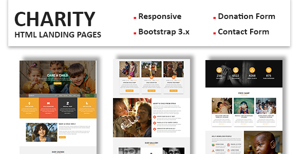 CHARITY - Multipurpose Responsive HTML Landing Page