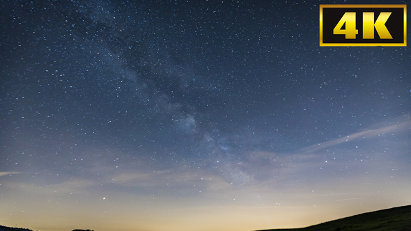 Milky Way Galaxy with Clouds