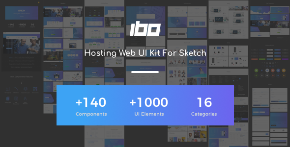 Ibo - Hosting Web UI Kit For Sketch