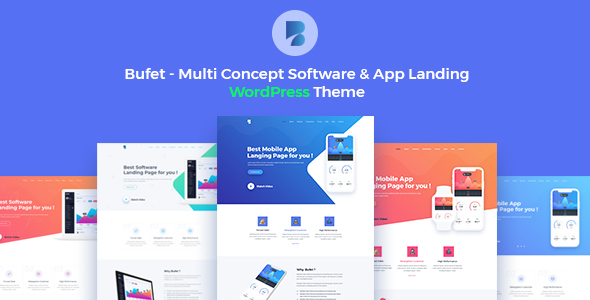 Bufet – Multi Concept Software & App Landing WordPress Theme + RTL