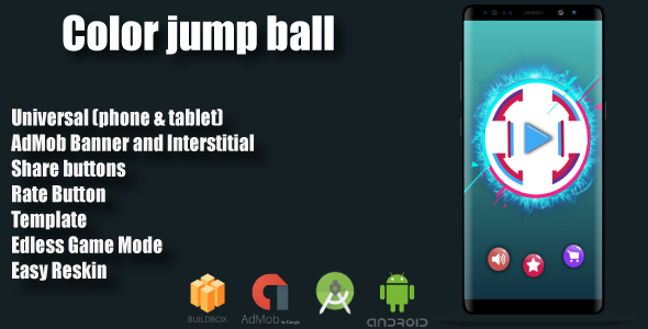 Color : Jump Ball  ( BuildBox Project + Admob + Bbdoc )