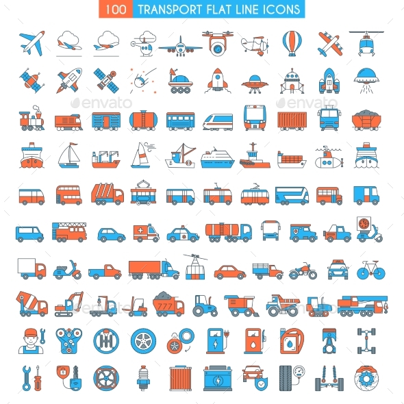 Vehicles Icons Set
