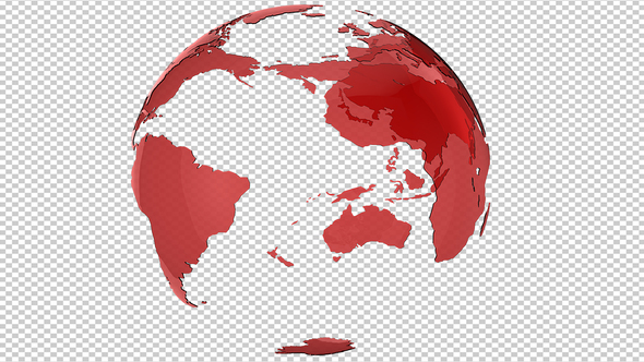 Continents Made Of Red Glass