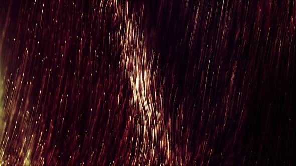 Widescreen VJ Wave Fire Gold Particles