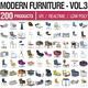 Modern Furniture Vol 3 - 200 Products - 3DOcean Item for Sale