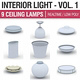 Interior Light Vol 1 - 9 Ceiling Lamps - 3DOcean Item for Sale