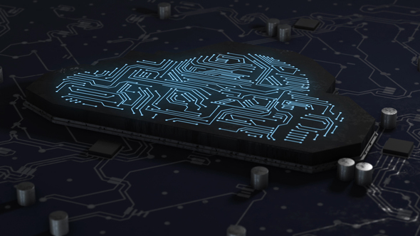 Artificial Intelligence & Digital  Network Connected Cloud in Printed Circuit Board