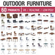 Outdoor Furniture Collection - 60 Products - 3DOcean Item for Sale