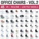 Office Chairs Collection Vol 2 - 50 Products - 3DOcean Item for Sale