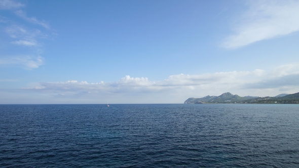 Yachts. Mallorca Island. Rolling Clouds