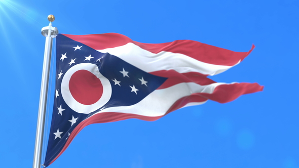 Flag of North American State of Ohio
