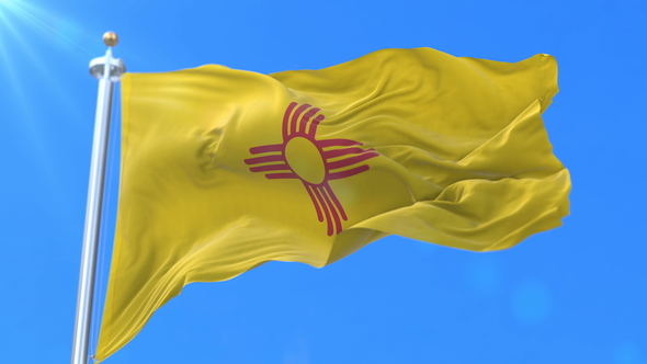 Flag of North American State of New Mexico alt