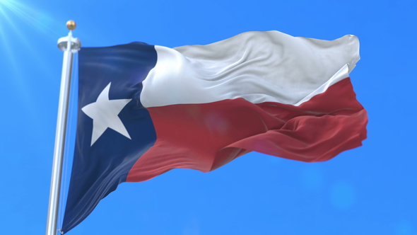 Flag of North American State of Texas