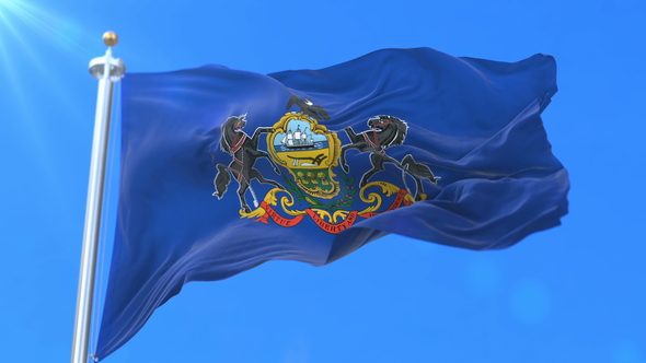 Flag of American State of Pennsylvania