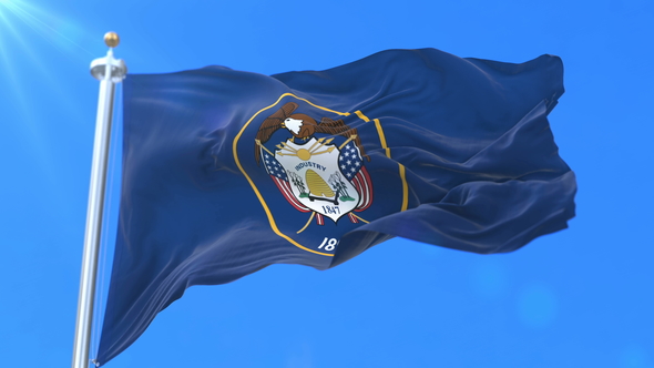 Flag of North American State of Utah