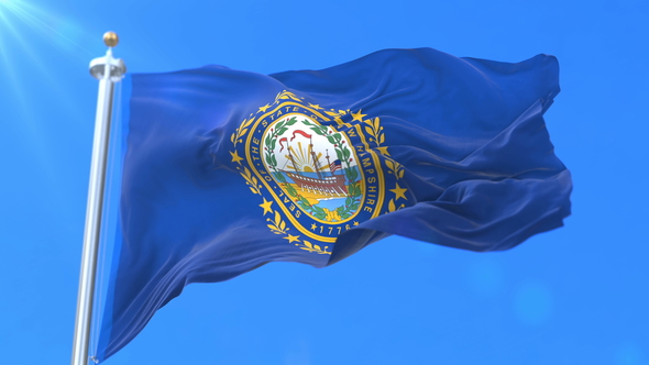 Flag of North American State of New Hampshire