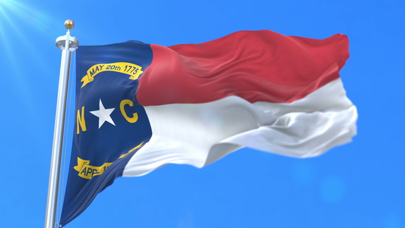 Flag of American State of North Carolina