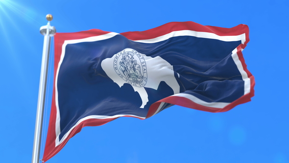 Flag of North American State of Wyoming