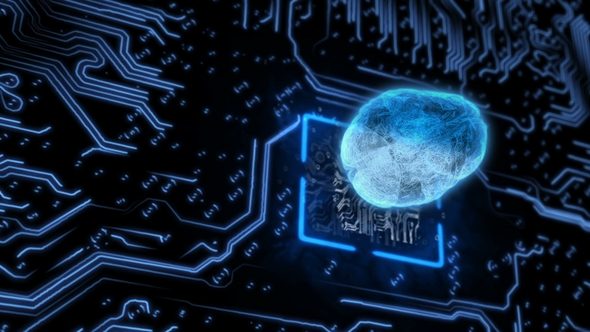 The Brain Hologram Rotates on the CPU Chip alt