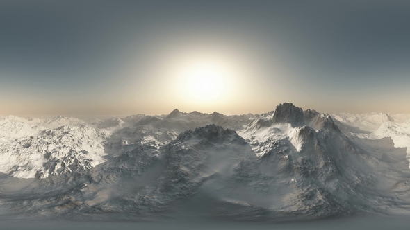 Aerial VR 360 Panorama of Mountains alt