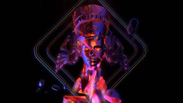 Cracked Nefertiti Heads VJ Loop