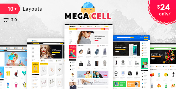 Mega Cell - uniwersalny responsywny motyw Opencart 3