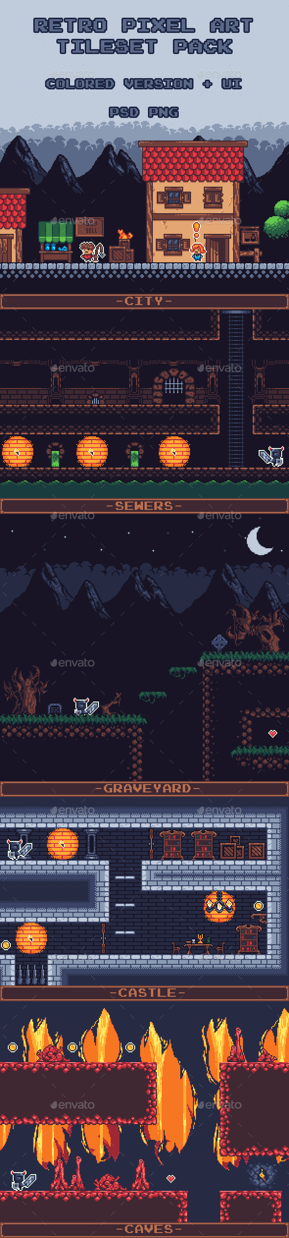 Cave 2D Game Assets from GraphicRiver