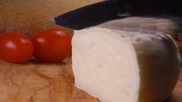 Piece of Soft Sheep Cheese From Whole Milk