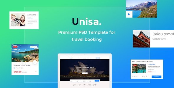 Unisa - Travel PSD Template