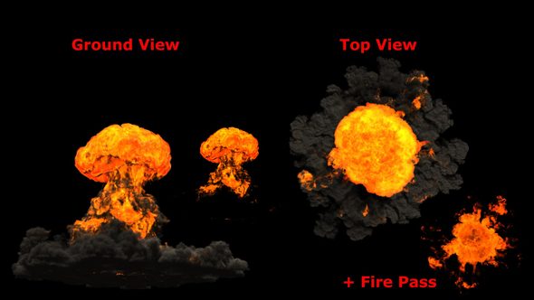 2 x Atomic Mushroom Cloud Explosion Pack 1